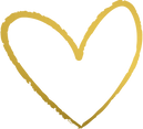 Gold Heart Doodle